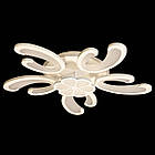 Сучасна світлодіодна люстра 125 Вт з підсвічуванням та пультом колір каркасу сірий D-9279/5+1WH LED 3color dimmer, фото 6