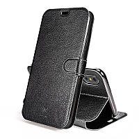 Противоударный чехол книжка для Apple iPhone X / XS black Baseus leather case оригинал 6953156267848