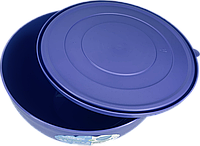 Миска кругла з кришкою синя 245 x 120 мм 4 л
