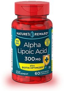 Альфа-ліпоєва кислота Nature's Reward Alpha Lipoic Acid plus Biotin 300 мг 60 капс.