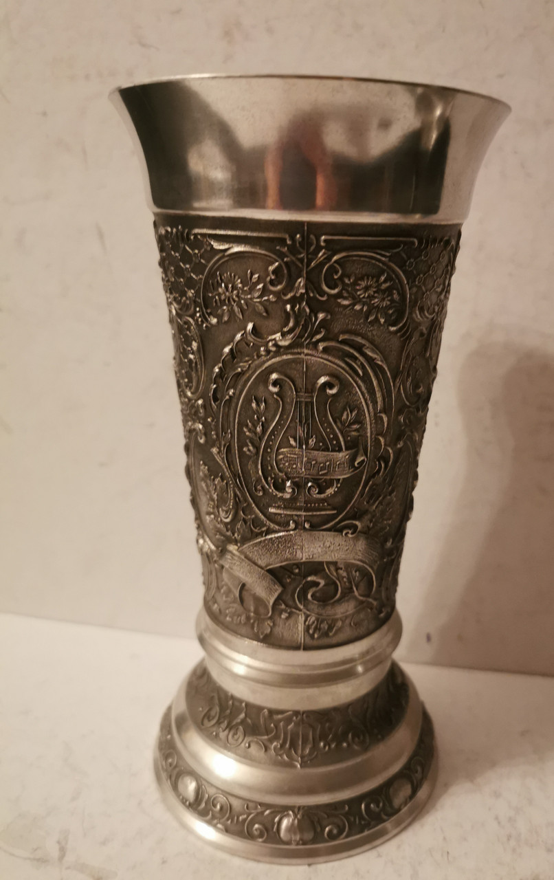 Великий олов'яний винний келих/куля, фото 1