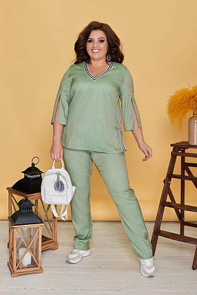 Неймовірний жіночий костюм, тканина "Габардин" 52, 54, 56, 60 розмір 52, фото 2