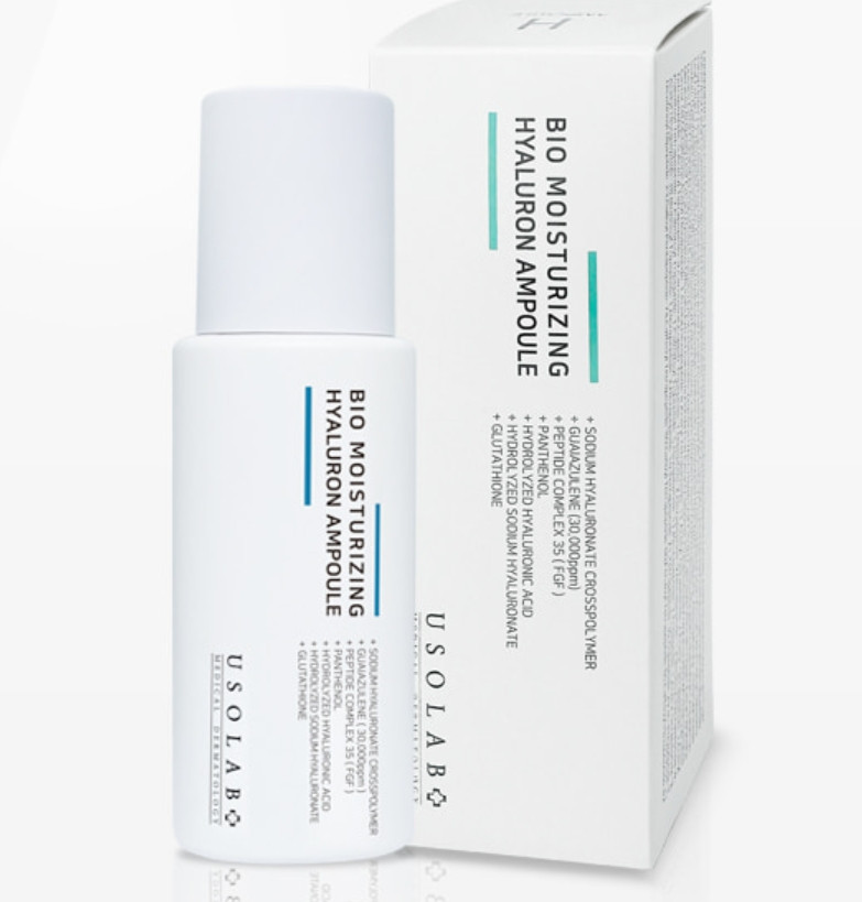 Usolab Bio Moisturizing Hyaluron Ampoule - Ампула з пептидами та гіалуроновою кислотою