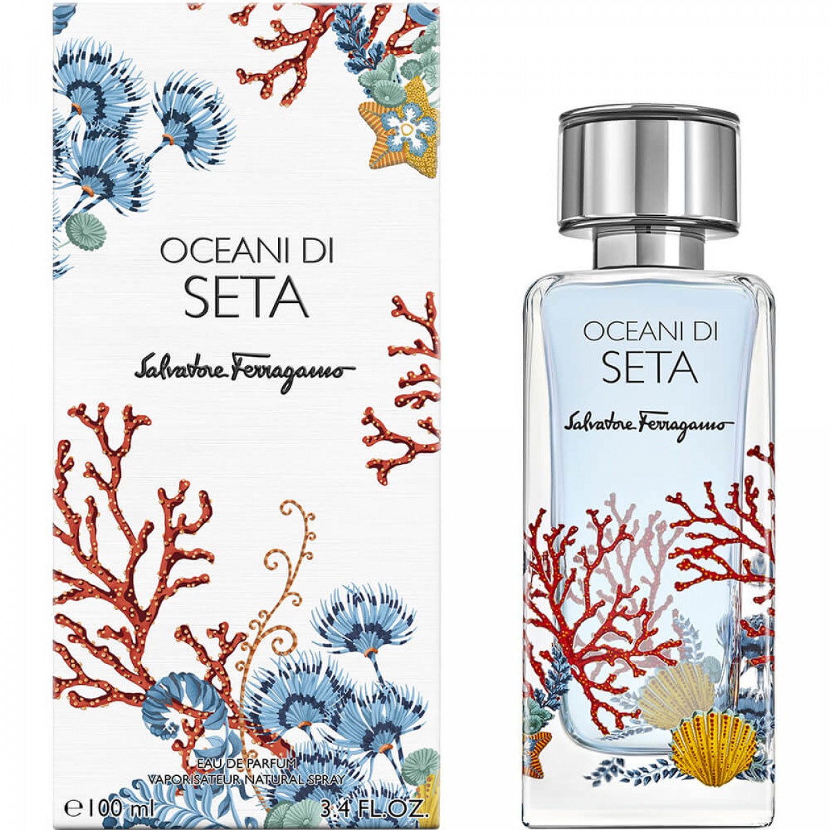 Парфумована вода оригінал Salvatore Ferragamo Oceani di Seta 100 мл, свіжий фужерно-водний аромат для жінок