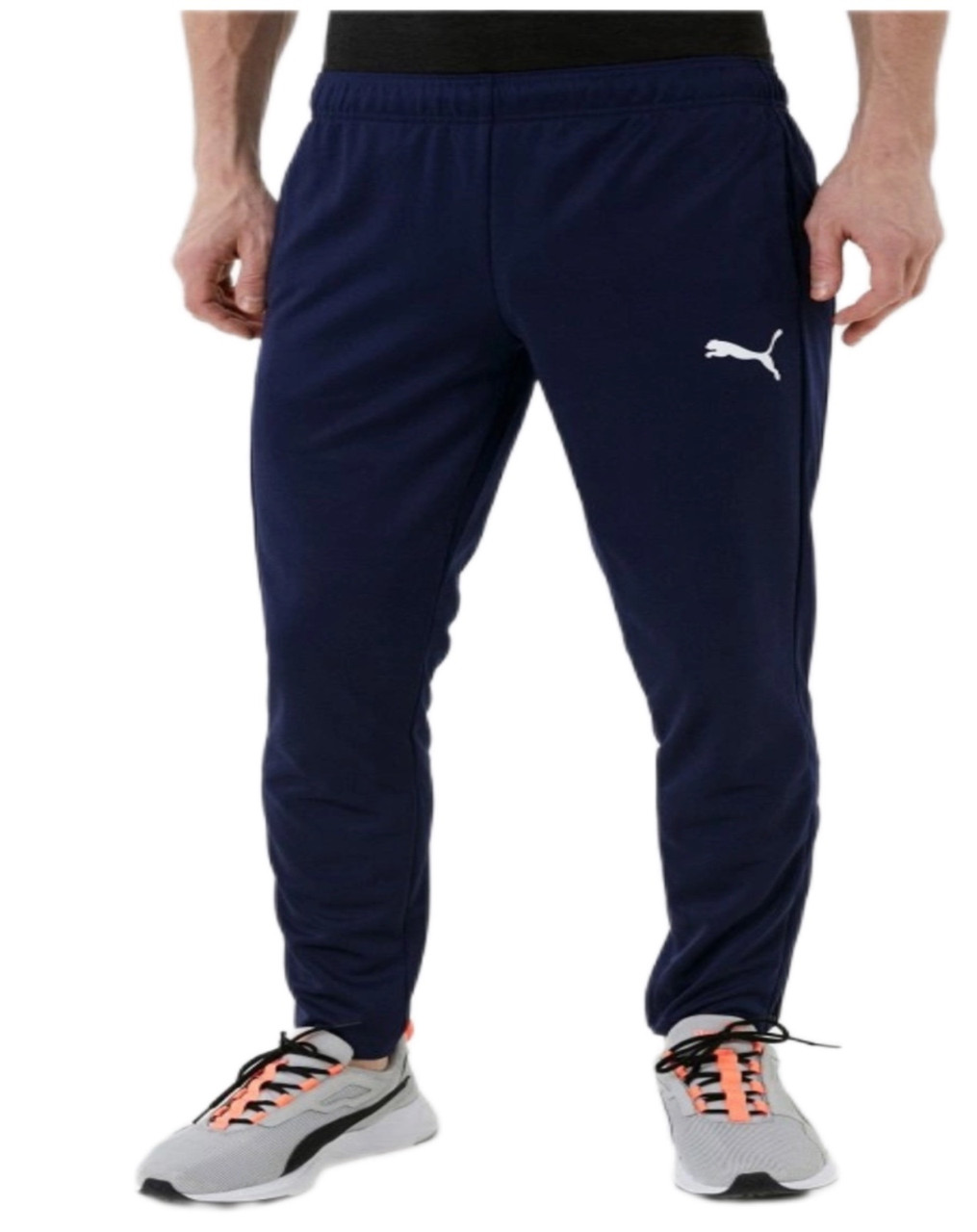Спортивні штани чоловічі з манжетами, темно-синіє. Великий розмір (56-58), трикотаж