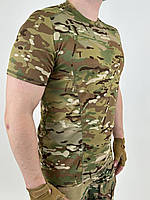Футболка Ultimatum Cool-Max велкро Мультикам,потоотводящая футболка для военных с липучками