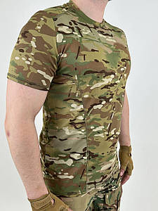 Футболка Ultimatum Cool-Max велкро Мультикам, потовідвідна футболка для військових із липучками
