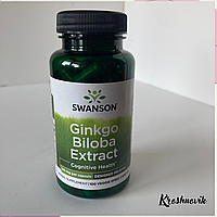 Swanson Гінко Білоба Ginkgo Biloba extract, 120 мг, 100 капсул уповільненого вивільнення