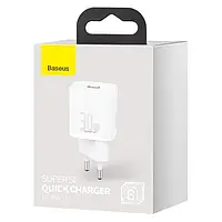 Сетевое зарядное устройство Baseus Speed Mini Quick Charger 30W Type-C 3A Белое