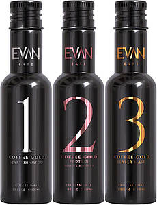 Мини-комплект Protein Coffee Gold Line Evan Care, 3x100 мл (шампунь, протеїн, маска для волосся)