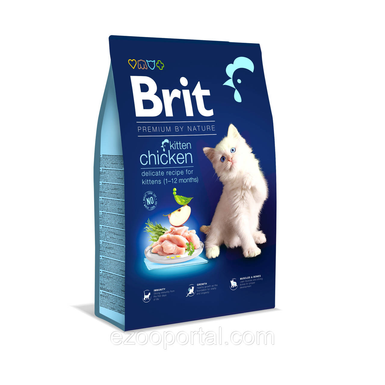 Сухий корм для кошенят Brit Premium by Nature Cat Kitten з куркою 8кг