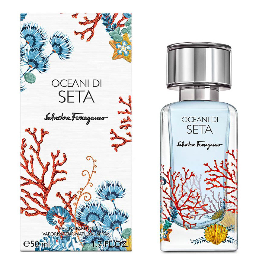 Оригінальна парфумована вода Salvatore Ferragamo Oceani di Seta 50 мл, свіжий фужерно-водний аромат для жінок