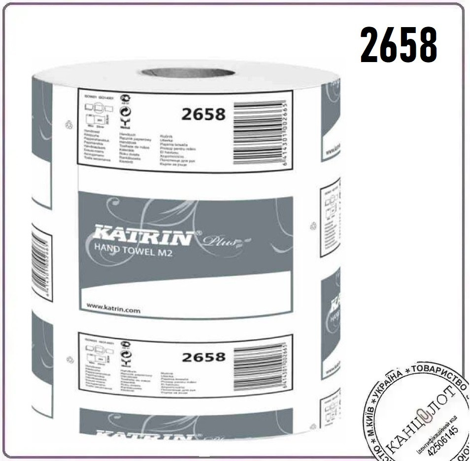 Рушники паперові рулонні Katrin Plus M2, біла (2658), фото 1