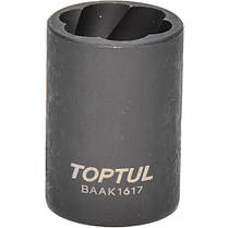 Набір ударних головок для пошкоджених гайок 1/2" 10-19мм 9шт TOPTUL GAAG0903, фото 6