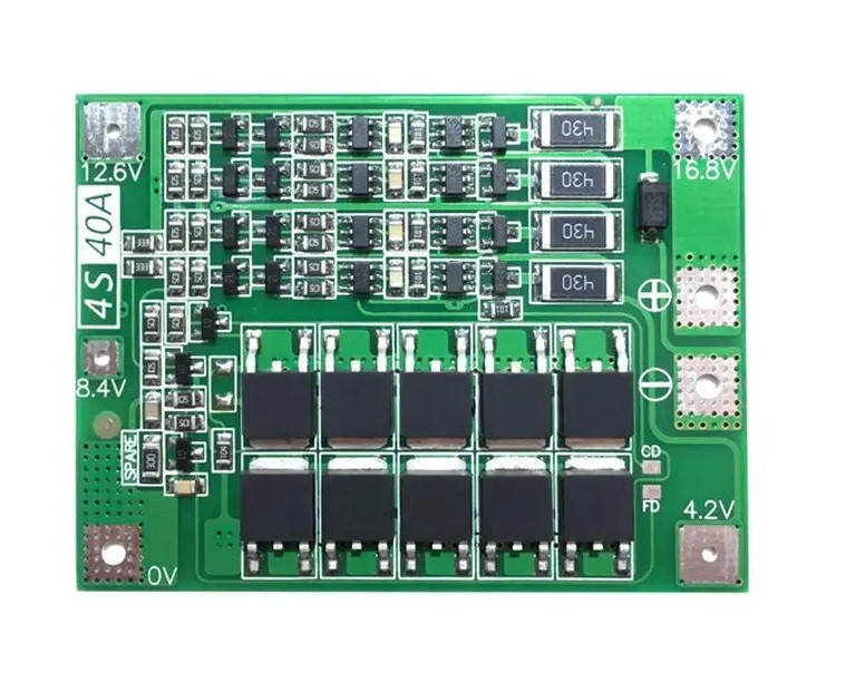 Плата захисту BMS 4S 40A 14,8В (16,8В) для Li-Ion акумуляторів (контролер заряду/розряджання) з балансуванням