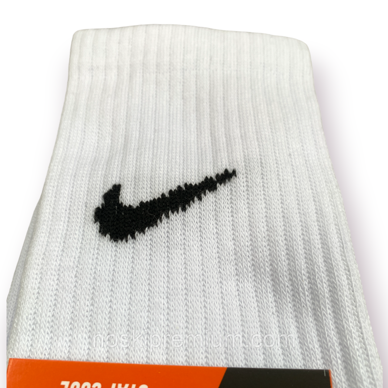 Носки женские демисезонные хлопок Nike Performance, Турция, размер 36-40, высокие, белые, 05196 - фото 2 - id-p1806623864