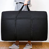 Велика дорожня водовідштовхувальна чорна сумка баул для переїзду, перевезення та зберігання речей, фото 9