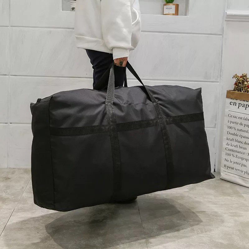 Велика чорна водовідштовхувальна дорожня сумка баул 86 х 48 см для переїзду, перевезення та зберігання речей