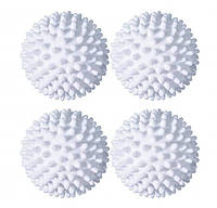 Мячики шарики для стирки пуховиков и другой одежды BALLS 4 шт белый (8399) (652415)