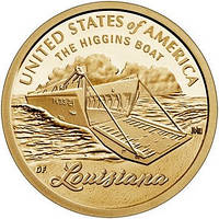 Монета США 1 долар 2023 Луїзіана — Десантний корабель. Американські інновації"
