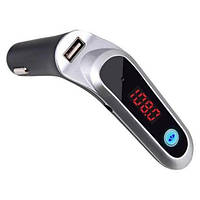 FM модулятор CAR G6 Bluetooth USB AUX MicroSD трансмиттер, блютуз трансмиттер для авто. QM-152 Цвет: серый