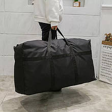 Велика чорна водовідштовхувальна дорожня сумка баул 90 х 48 см для переїзду, перевезення та зберігання речей