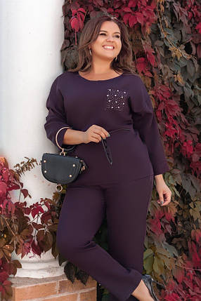 Неймовірний жіночий костюм, тканина "Софт" 52 розмір, фото 2