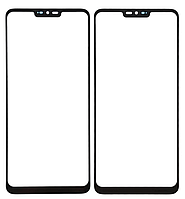 Скло дисплея (для переклеювання) для LG G710 G7 ThinQ/Q850/Q925, чорне, оригінал (54) з олеофобним
