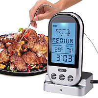 Беспроводный датчик температуры для кухни, барбекю, с программами готовки мяса и таймером