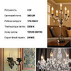 Світлодіодна лампа Biom FL-415 C35 LT 4W E14 2530K Amber свічка на вітрі, фото 6