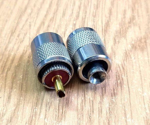 Роз'єм UHF-male (PL259, SO-239) Twist-On (накрутка), на кабель RG58 RG142 RG223 LMR 195 LMR200 3D-FB SYV50-3