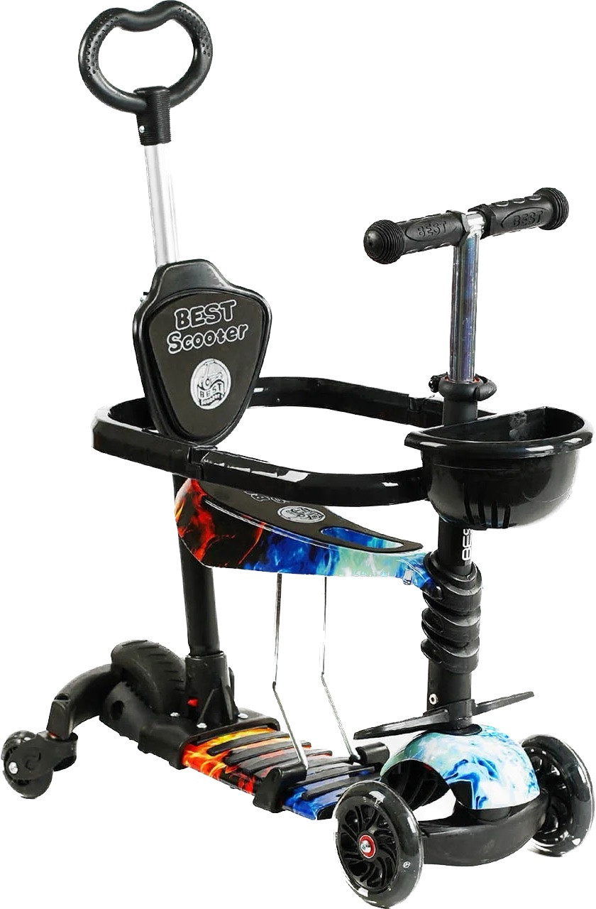 Самокат 5в1 Best Scooter із захисним бампером і додатковими колесами арт. LS-70100
