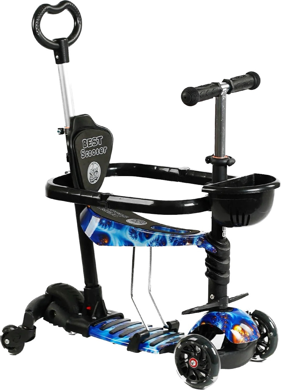 Самокат 5в1 Best Scooter із захисним бампером і додатковими колесами арт. LS-70036