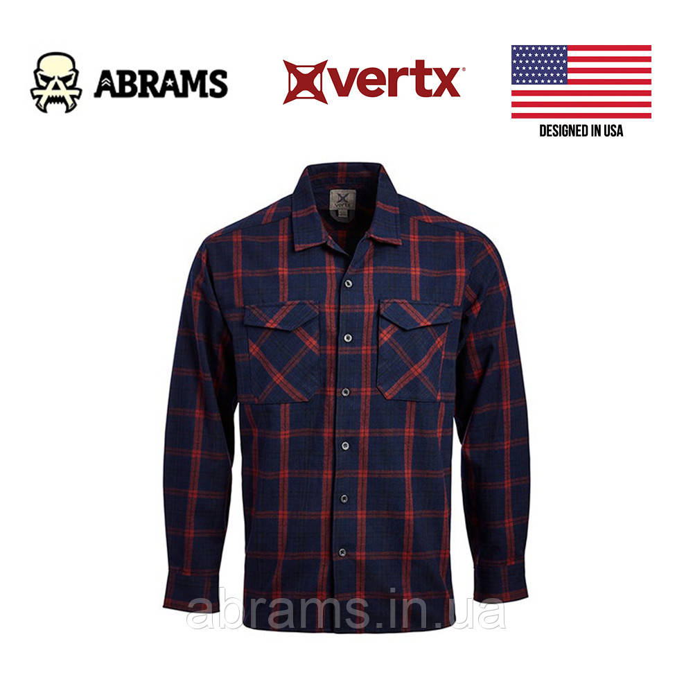 Сорочка фланельова Vertx Canyon River Flannel Long Sleeve Shirt  ⁇  Midnight Clay Plaid