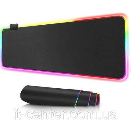Килимок для миші з підсвіткою RGB GMS-WT-5 чоний, 80*30 см., фото 2