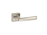 Ручка дверна на розеті сатин/хром 15-170-002 квадрат (алюміній) SN/PC ТМ FZB