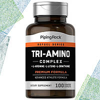 Л-Аргинин, Л-Орнитин, Л-Лизин Piping Rock TRI-AMINO Complex (L-Arginine, L-Lysine, L-Ornithine) 100 таблеток