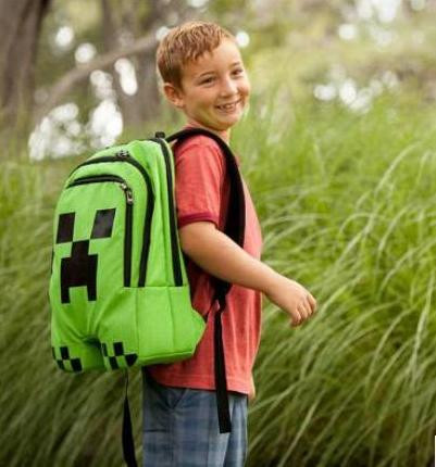 Рюкзак школьный MOJANG Майнкрафт MineCraft Creeper + браслет в подарок!