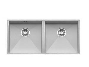Мийка Fabiano Quadro 87 Double (R10) S/Steel 1,2 мм під стільницю