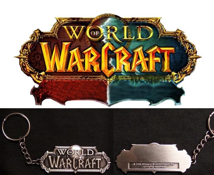 Брелок World of Warcraft Logo Варкрафт срібло.264