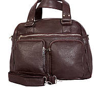 Дорожня сумка зі штучної шкіри 30401 коричнева