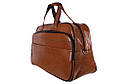 Дорожня сумка зі штучної шкіри 4279 коричнева, фото 3