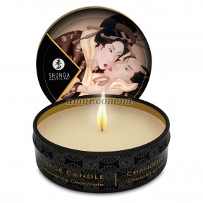 Масажна свічка Shunga Mini Massage Candle — Intoxicating Chocolate, 30 мл, з афродизіаками