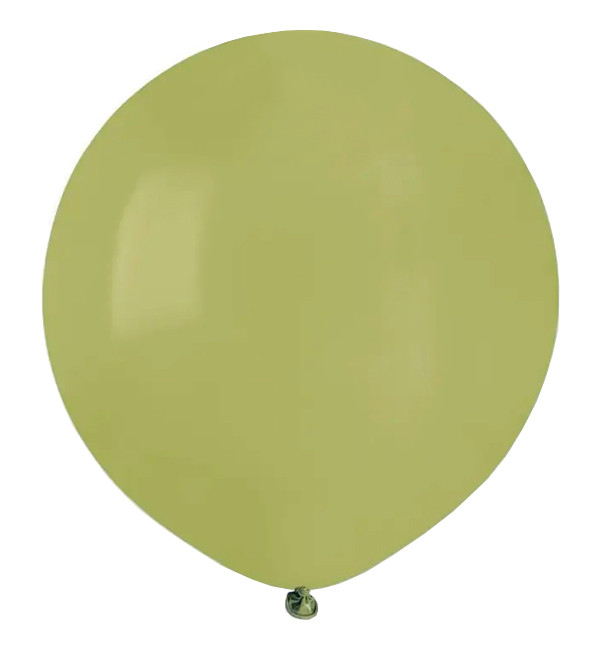 Повітряні кулі "Bowl" Ø - 48 см, (10 шт.), Італія, натуральний латекс, оливка