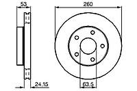 Диск тормозной передний Scorpio (85-) Bosch 0 986 478 195