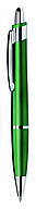 Ручка пластикова ARROW. Зелена з сріблястою смугою