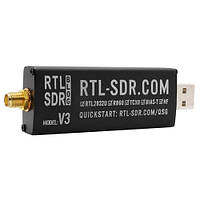 Плата приймач SDR, 500 кГц-1.76Гц, АЦП 8біт, RTL2832U R820T2, RTL-SDR V3