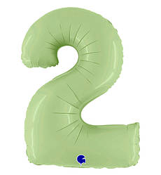 Кулька Цифра "2" (100 см), Італія, колір - оливка