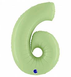 Кулька Цифра "6" (100 см), Італія, колір - оливка