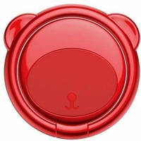 Кольцо-держатель Baseus для смартфона Bear Finger Metal Ring, Red (SUBR-09)